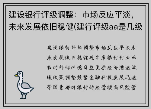 建设银行评级调整：市场反应平淡，未来发展依旧稳健(建行评级aa是几级)